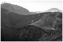 Big Craters cinder cone. Craters of the Moon National Monument and Preserve, Idaho, USA ( black and white)