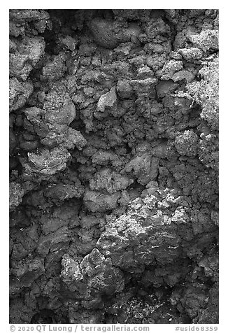 Close-up of red and purple lava rocks with lichens. Craters of the Moon National Monument and Preserve, Idaho, USA