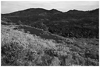 North and Big Craters. Craters of the Moon National Monument and Preserve, Idaho, USA ( black and white)