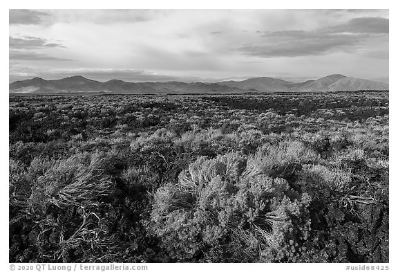 Sagebrush and Pioneer Mountains. Craters of the Moon National Monument and Preserve, Idaho, USA