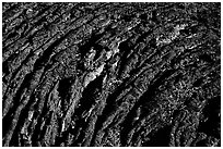 Close up of Hardened Lava. Craters of the Moon National Monument and Preserve, Idaho, USA ( black and white)