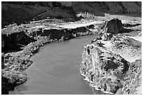 Snake River gorge. Idaho, USA ( black and white)