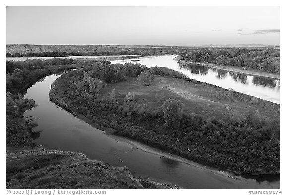 Confluence of the Marias and Missouri Rivers. Upper Missouri River Breaks National Monument, Montana, USA