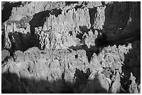 Sandstone spires. Upper Missouri River Breaks National Monument, Montana, USA ( black and white)