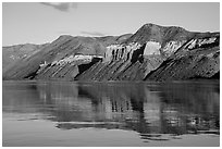 Hills with cliffs. Upper Missouri River Breaks National Monument, Montana, USA ( black and white)