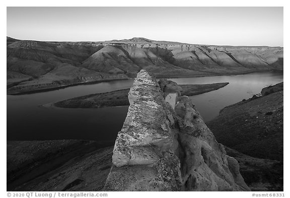 Top of Hole-in-the-Wall rock slab. Upper Missouri River Breaks National Monument, Montana, USA