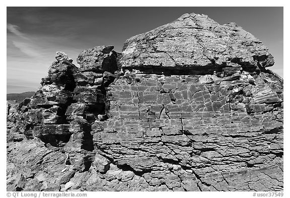 Obsidian rock formation. Newberry Volcanic National Monument, Oregon, USA