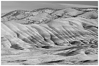 Painted hills. John Day Fossils Bed National Monument, Oregon, USA (black and white)