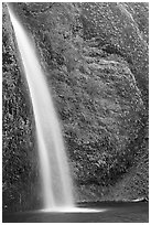Horsetail Falls. Columbia River Gorge, Oregon, USA ( black and white)