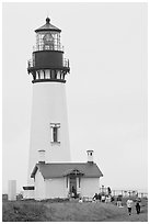 Yaquina Head Lighthouse. Newport, Oregon, USA (black and white)