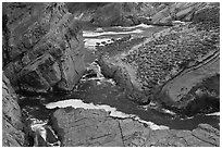 Cliffs and slabs, Shore Acres. Oregon, USA ( black and white)