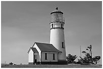 Cape Blanco Lighthouse. Oregon, USA (black and white)