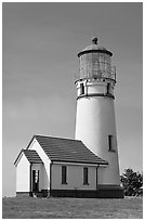 Cape Blanco Lighthouse tower. Oregon, USA (black and white)