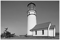 Lighthouse at Cape Blanco. Oregon, USA (black and white)