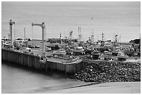 Pier, Port Orford. Oregon, USA ( black and white)