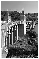 Isaac Lee Patterson Bridge over the Rogue River. Oregon, USA ( black and white)