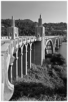 Isaac Lee Patterson Bridge over the Rogue River. Oregon, USA ( black and white)