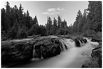 Cascades of the Rogue River. Oregon, USA (black and white)