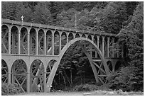 Highway 1 bridge,  Heceta Head. Oregon, USA ( black and white)