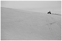 All terrain vehicle on dune crest, Oregon Dunes National Recreation Area. Oregon, USA ( black and white)
