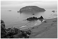 Harris Beach State Park. Oregon, USA (black and white)