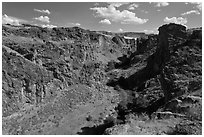 Succor Creek canyon. Oregon, USA ( black and white)