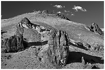 Leslie Gulch tuffs. Oregon, USA ( black and white)