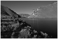 Lake Owyhee at Leslie Gulch. Oregon, USA (black and white)