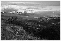 View from Hobart Bluff. Cascade Siskiyou National Monument, Oregon, USA ( black and white)