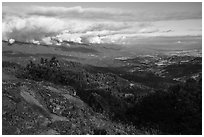 View from Hobart Bluff. Cascade Siskiyou National Monument, Oregon, USA ( black and white)