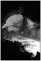 Sea Lion cave. Oregon, USA ( black and white)