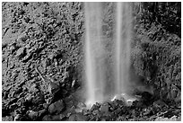 Diaphane water flow, Watson Falls base. Oregon, USA (black and white)