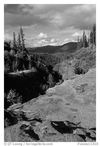 Lava Canyon. Mount St Helens National Volcanic Monument, Washington (black and white)