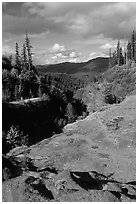 Lava Canyon. Mount St Helens National Volcanic Monument, Washington (black and white)