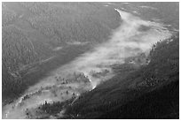 Shadow of Hidden Lake Peak and ridges, Mount Baker Glacier Snoqualmie National Forest. Washington (black and white)