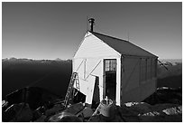 Hidden Lake Lookout, early morning, Mount Baker Glacier Snoqualmie National Forest. Washington ( black and white)