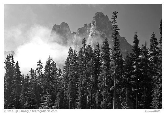 Liberty Bell Mountain seen from Washington Pass. Washington