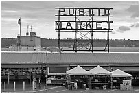 Pike Place Market. Seattle, Washington (black and white)