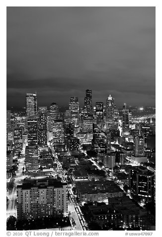 Night skyline. Seattle, Washington