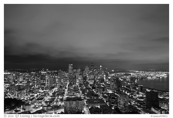 Downtown skyline by night. Seattle, Washington