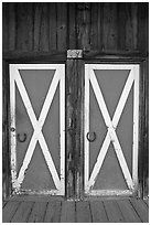 Doors, Winthrop. Washington (black and white)