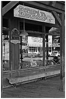 Window reflections, Winthrop. Washington ( black and white)