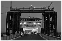 Ferry at dusk. Washington ( black and white)