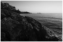 Iceberg Point at sunset, Lopez Island. Washington ( black and white)