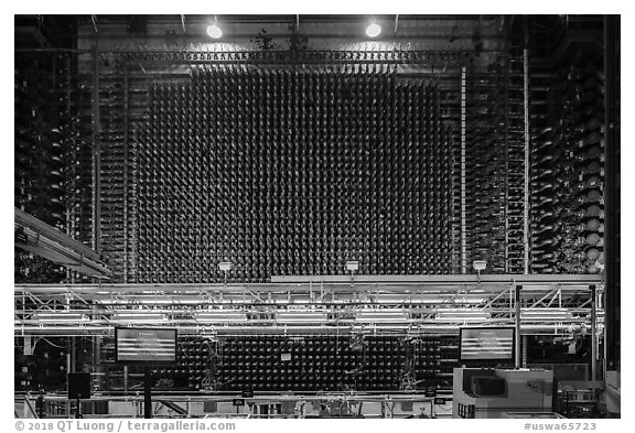 Core of the first large scale nuclear reactor, Hanford Unit, Manhattan Project National Historical Park. Washington (black and white)