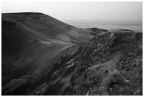 Saddle Mountain, dawn, Hanford Reach National Monument. Washington ( black and white)