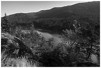 Cascade Lake, Moran State Park. Washington ( black and white)