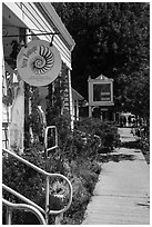 Sidewalk, Eastsound, Orcas Island. Washington ( black and white)