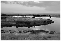 Columbia River arm, Hanford Reach National Monument. Washington ( black and white)