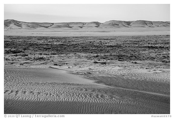 Sand dunes and Saddle Mountains, Hanford Reach National Monument. Washington